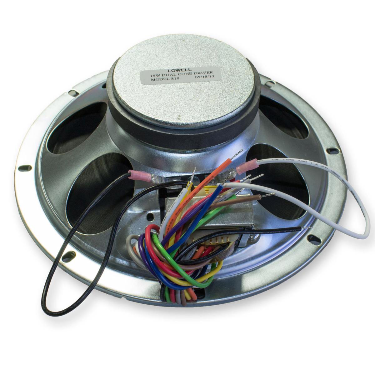 

Lowell Manufacturing 810-T72 8" 15W Dual Cone Driver with 5W 25/70V Transformer