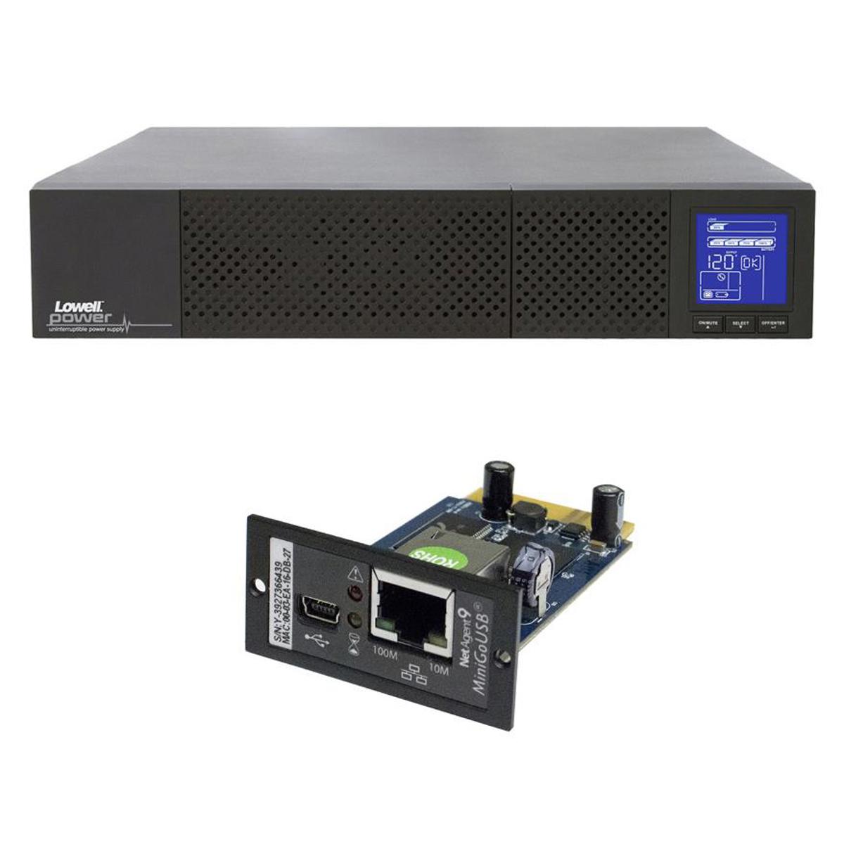 

Lowell Manufacturing UPS9-1500-IP Bundle, 1500VA True Online UPS & SNMP Card