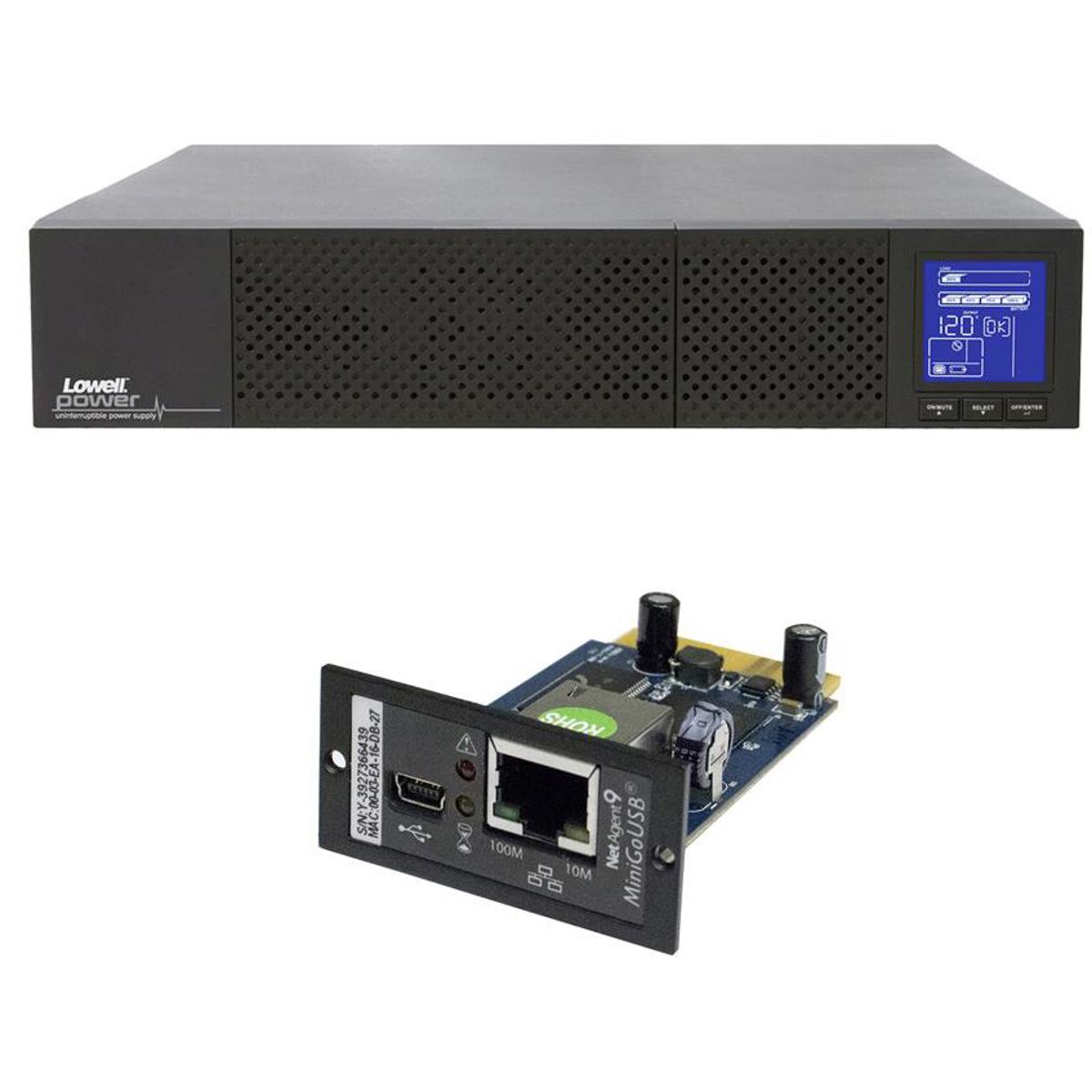 

Lowell Manufacturing UPS9-3000-IP Bundle, 3000VA True Online UPS & SNMP Card