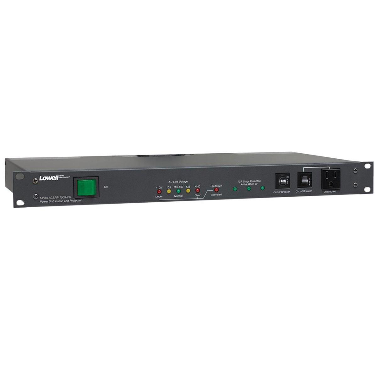 

Lowell Manufacturing ACSPR-1509-VTE 15A Panel, 9 Outlets, Over/Under Voltage
