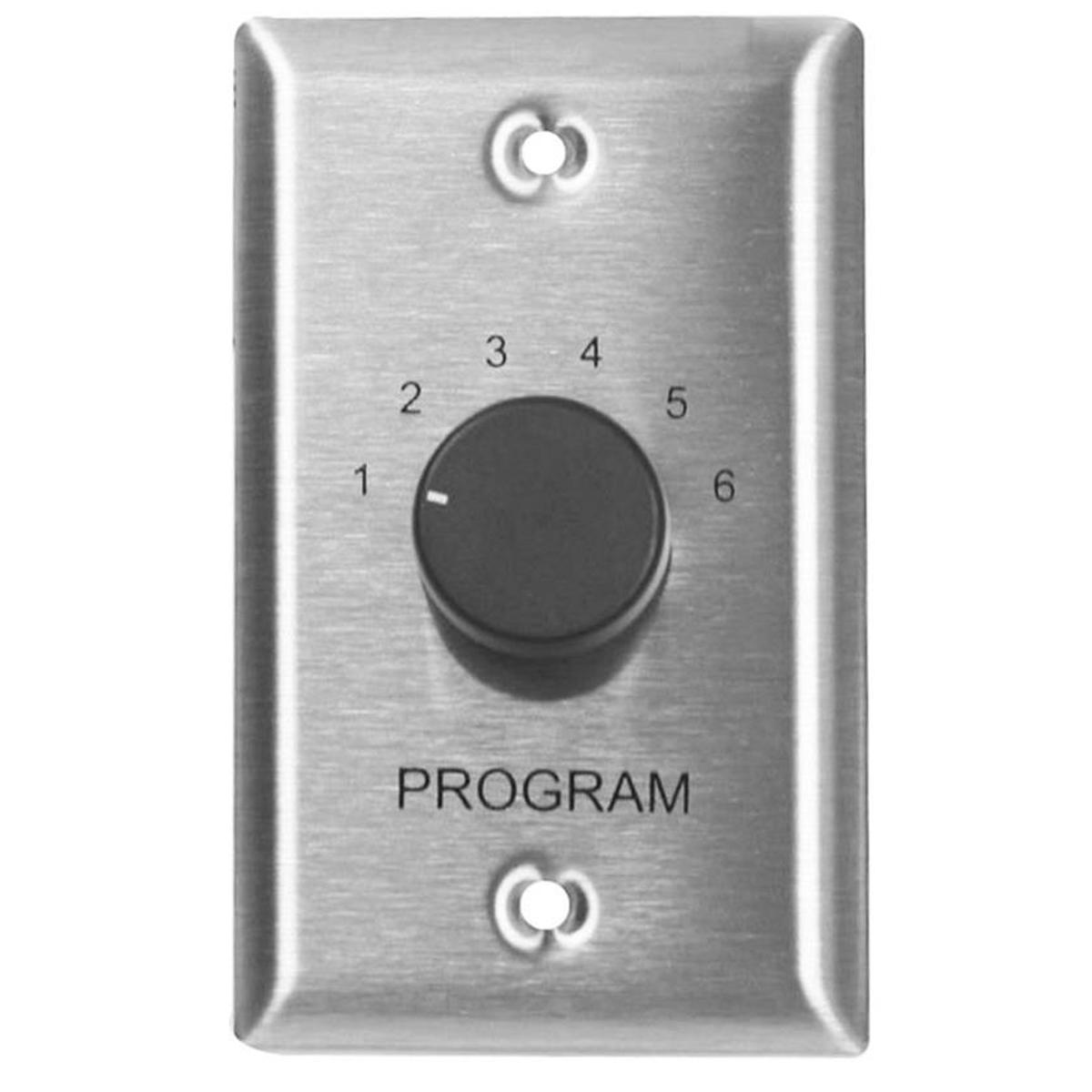 

Lowell Manufacturing CS6-SS 6-Source Program Selector Switch, 1-Gang Wall Plate