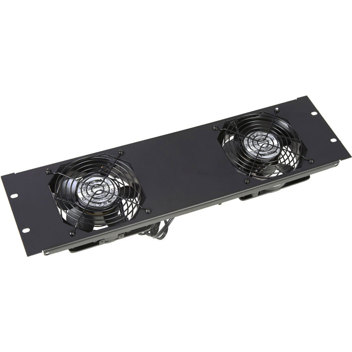 

Lowell Manufacturing FW2-3T 3U Panel, 2x 4.7" Fans/Guards, 6' Green Thermo Cord