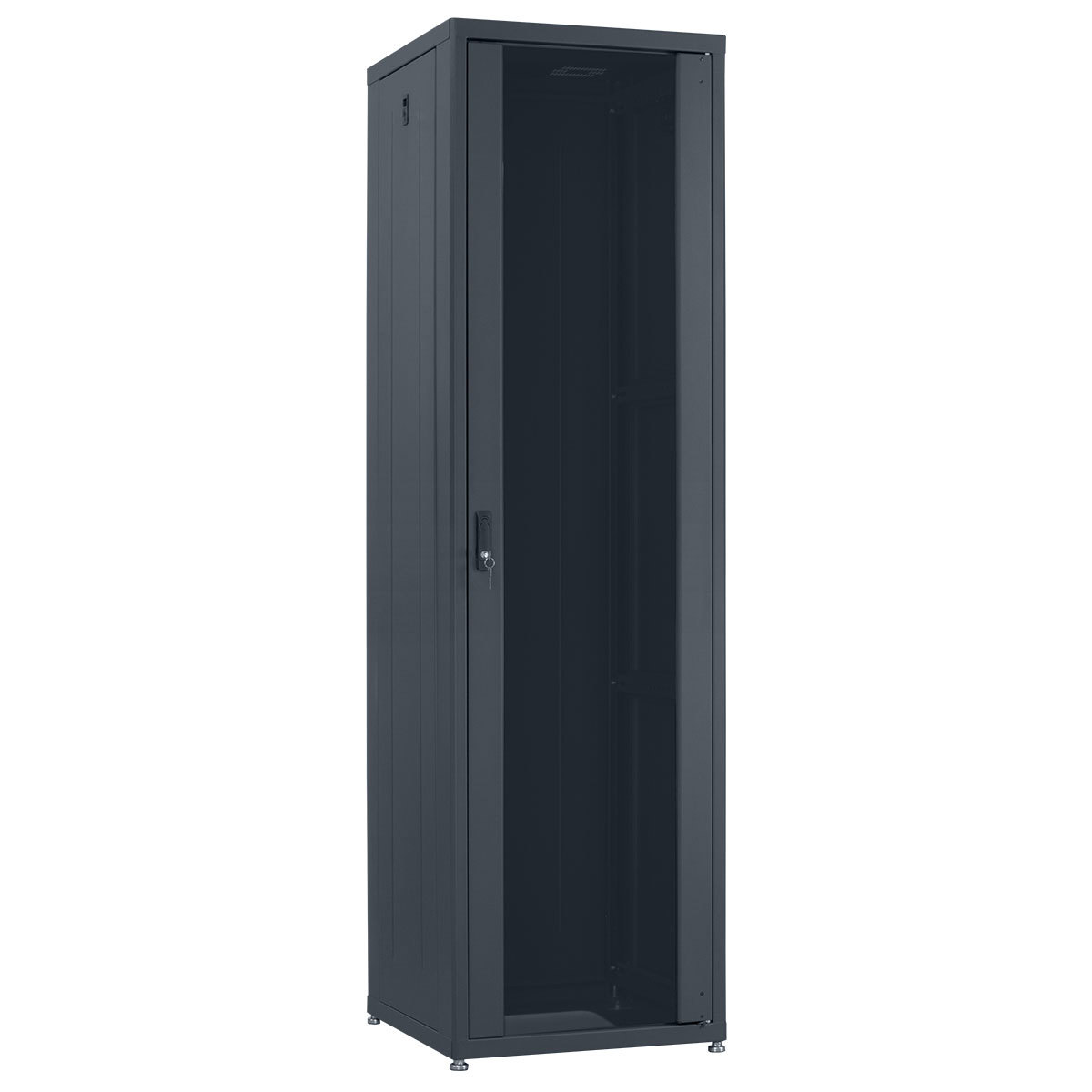 

Lowell Manufacturing LDR-4224 42U Designer Rack, 1200Lbs Capacity, Charcoal Gray