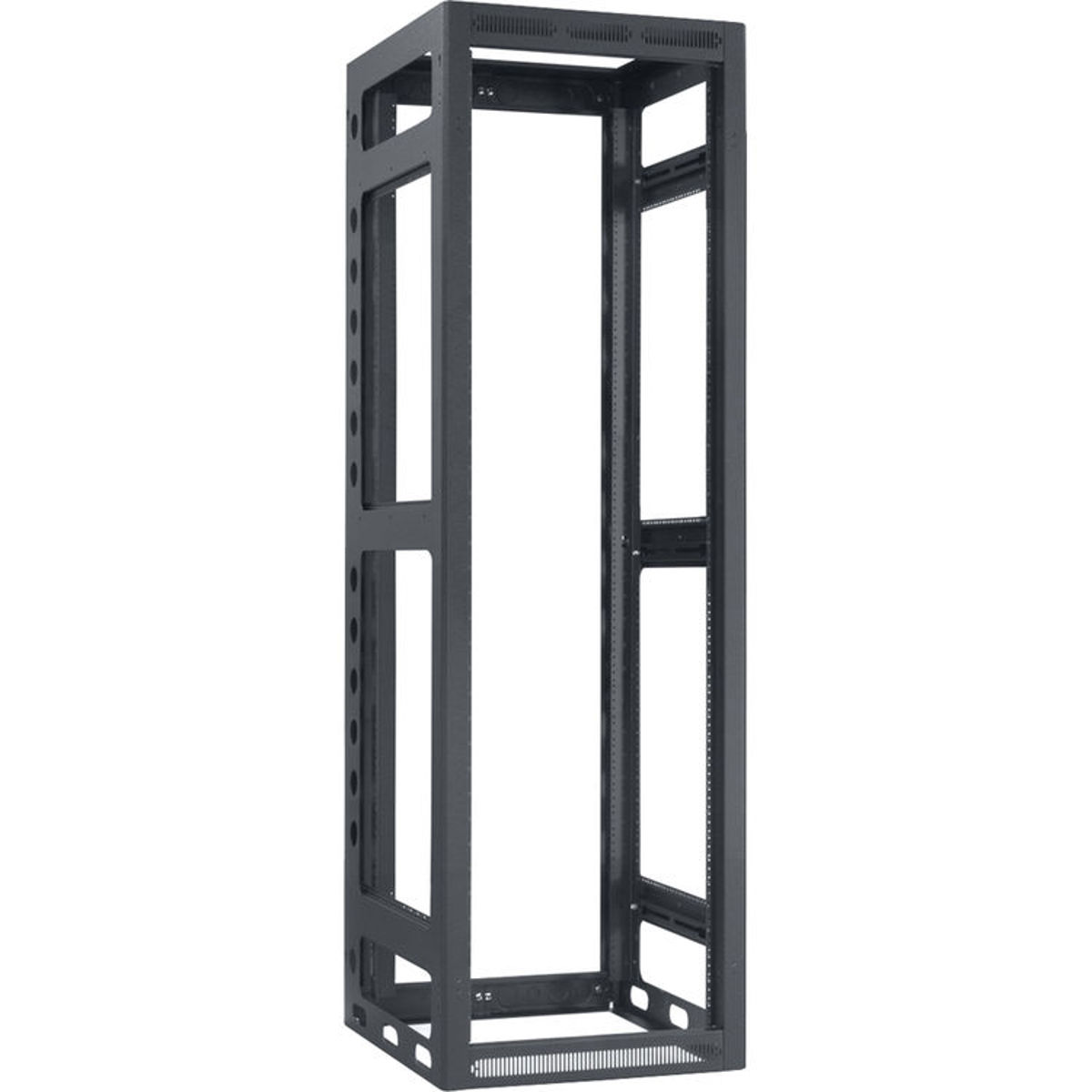 

Lowell Manufacturing LGR 40U 27" Depth Gangable Rack without Rear Door, Black