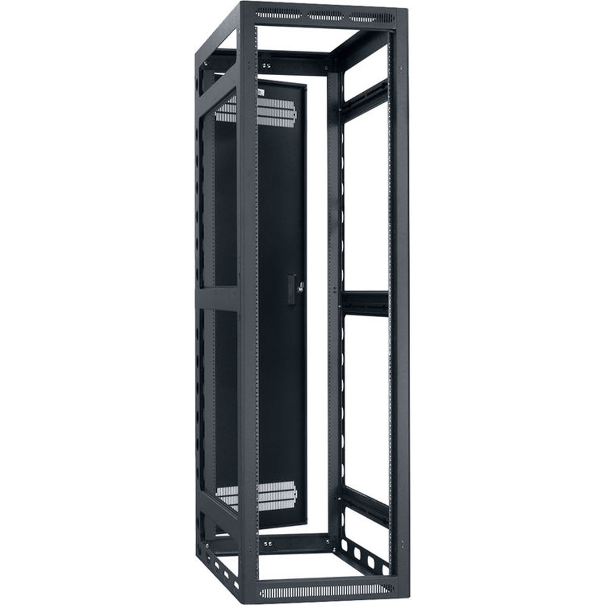 

Lowell Manufacturing LGR 40U 42" Depth Gangable Rack with Rear Door, Black
