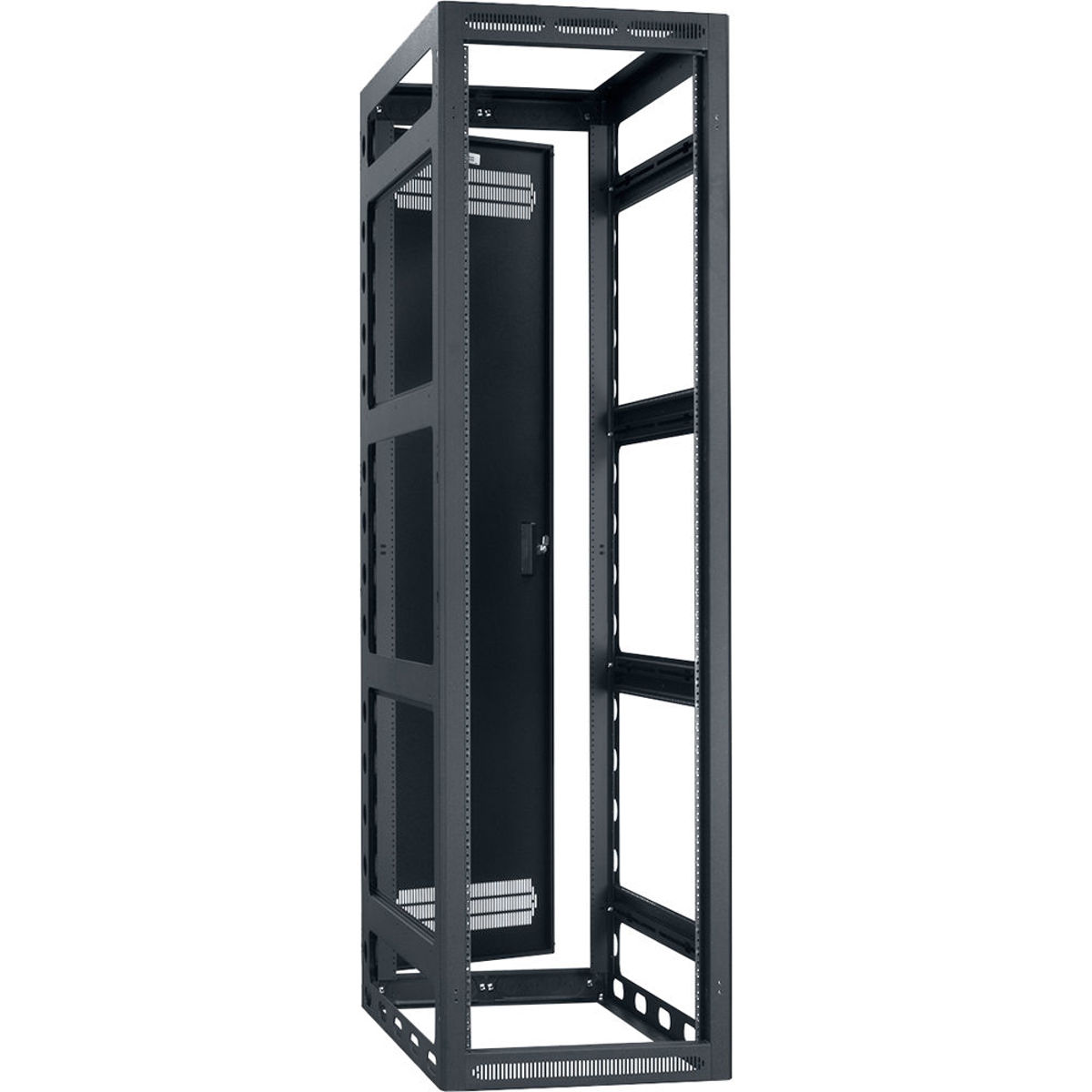 

Lowell Manufacturing LGR 44U 42" Depth Gangable Rack with Rear Door, Black