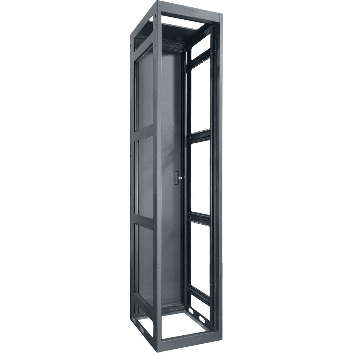

Lowell Manufacturing LGTR 54U 32" Depth Gangable Tall Rack with Rear Door, Black