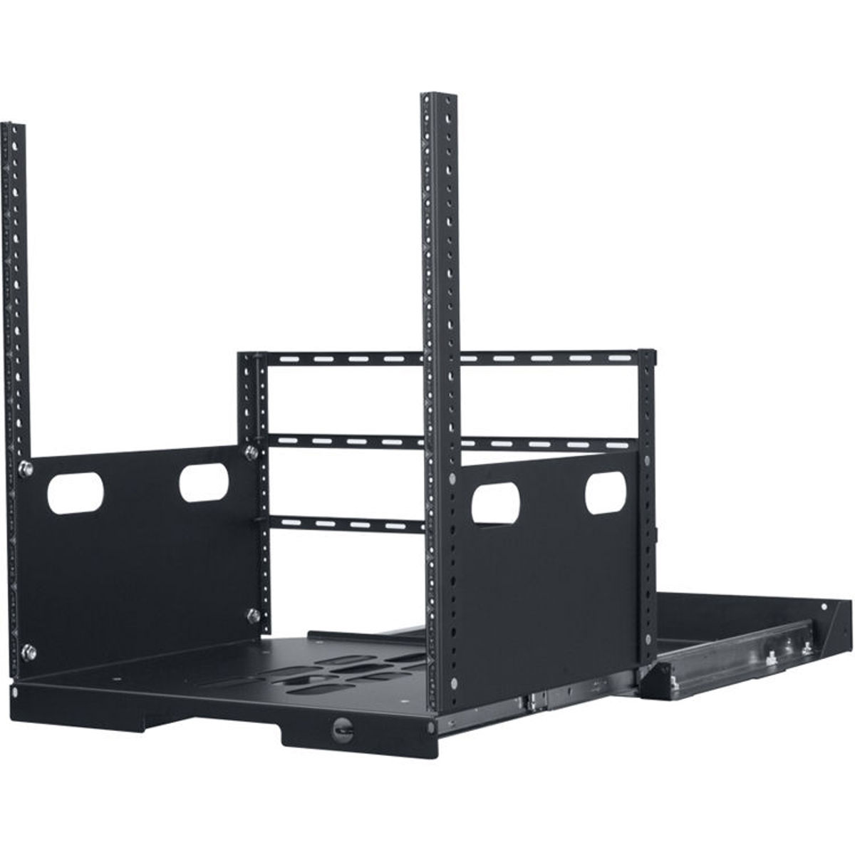 

Lowell Manufacturing LPOR2-1219 12U Pull-Out Rack with 2 Slides, 19" Depth,Black