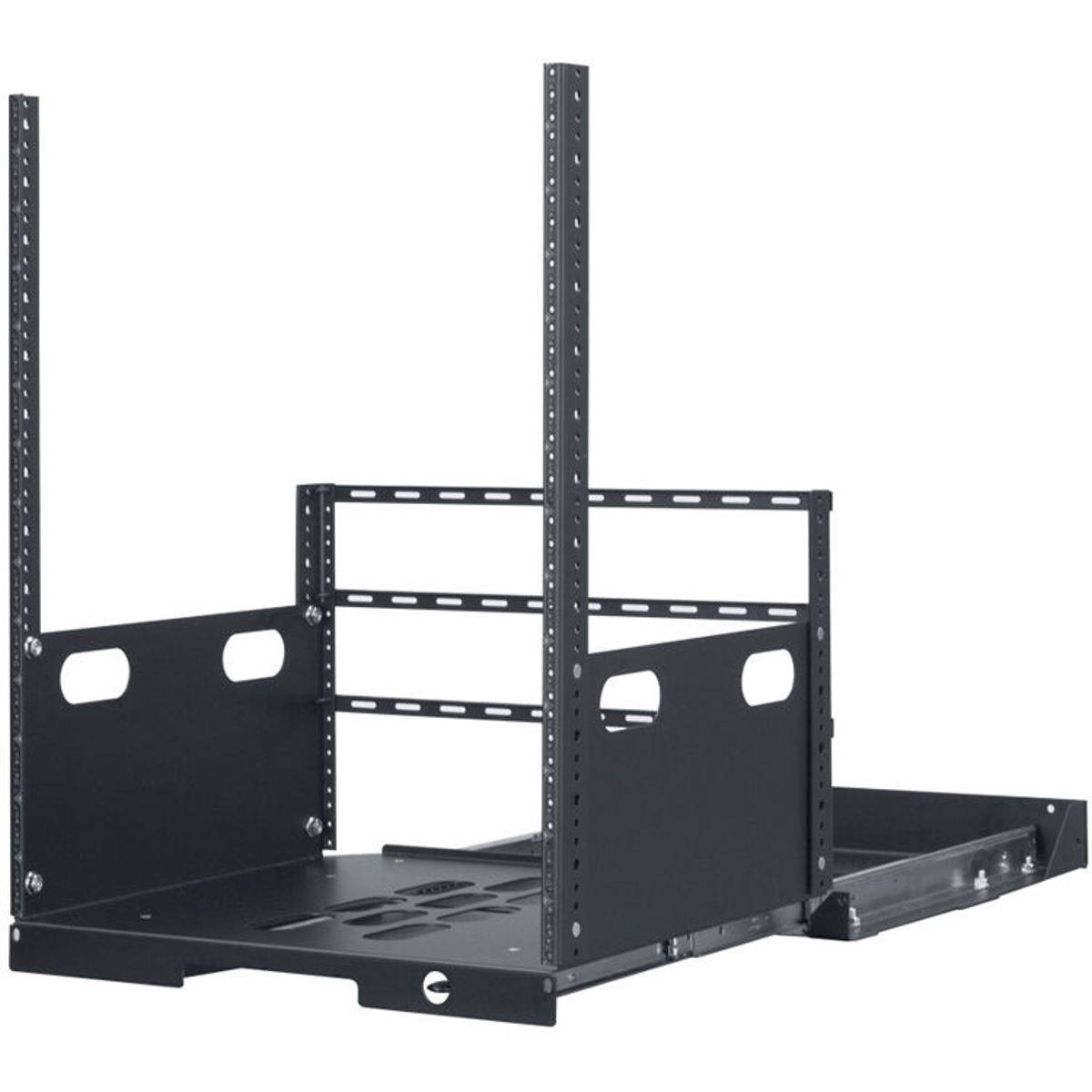 

Lowell Manufacturing LPOR2-1419 14U Pull-Out Rack with 2 Slides, 19" Depth,Black