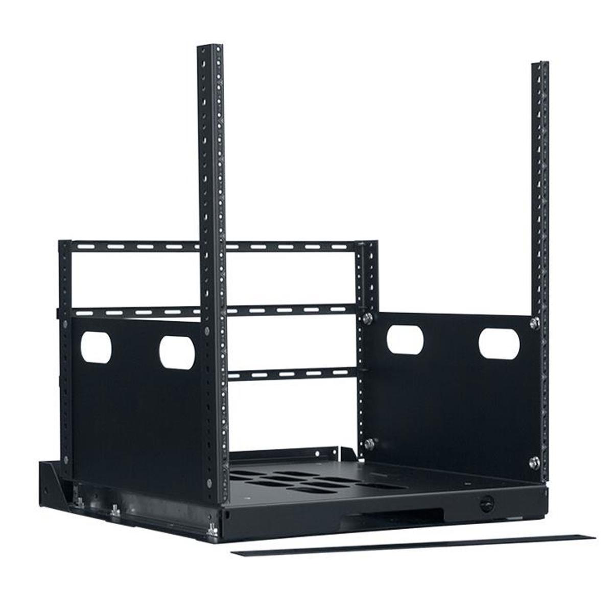 

Lowell Manufacturing LPOR4-1219 12U Pull-Out Rack with 4 Slides, 19" Depth,Black