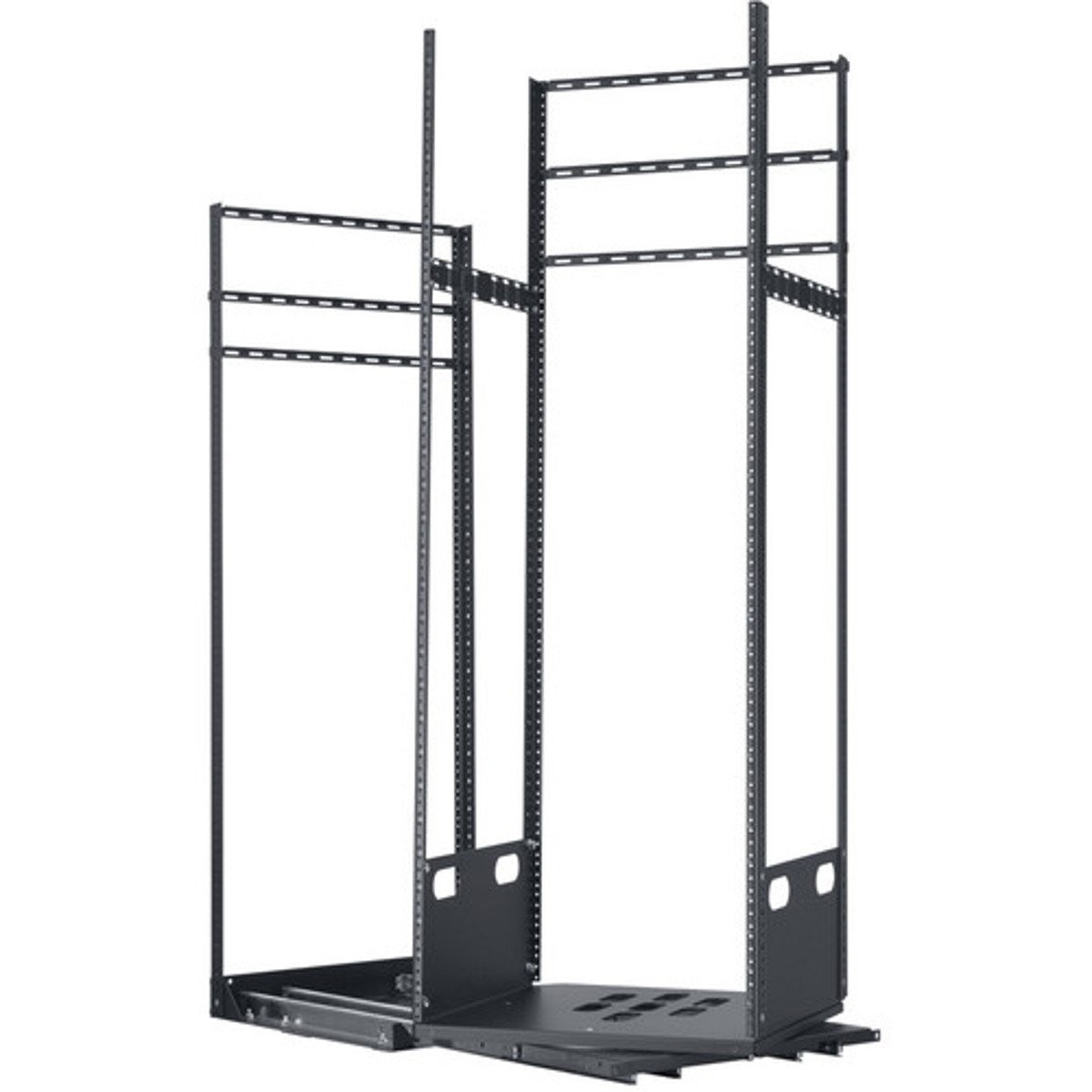 

Lowell Manufacturing LPTR4-3023 30U Pull & Turn Rack, 4-Slides, 23" Depth, Black
