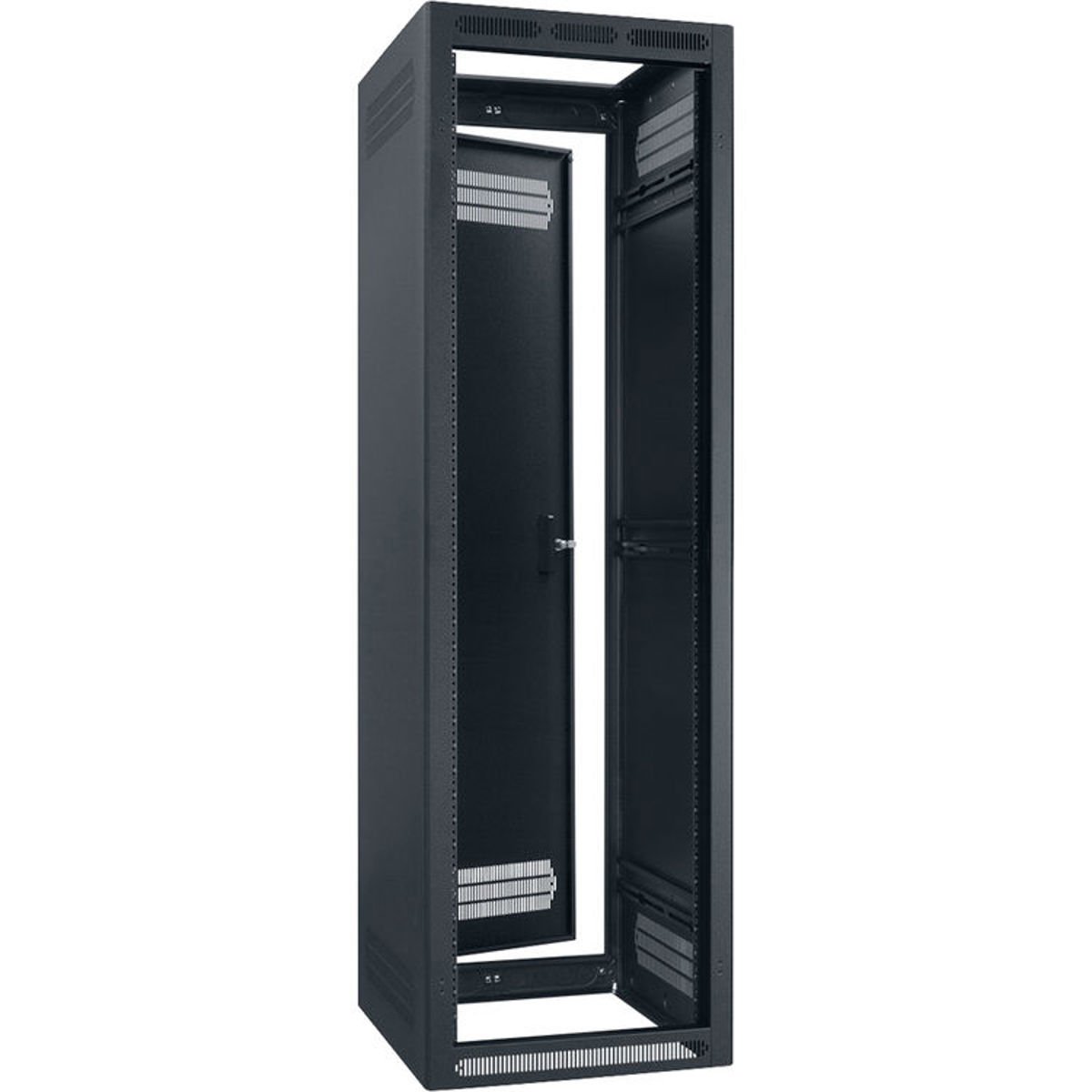

Lowell Manufacturing LSER-4027 40U Rack, 1 Pair Adjustable Rails, 27" Deep,Black