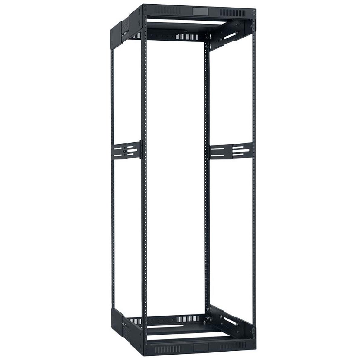 

Lowell Manufacturing LVR30-2128 30U Slim Rack, Variable Depth,21"-28" Deep,Black