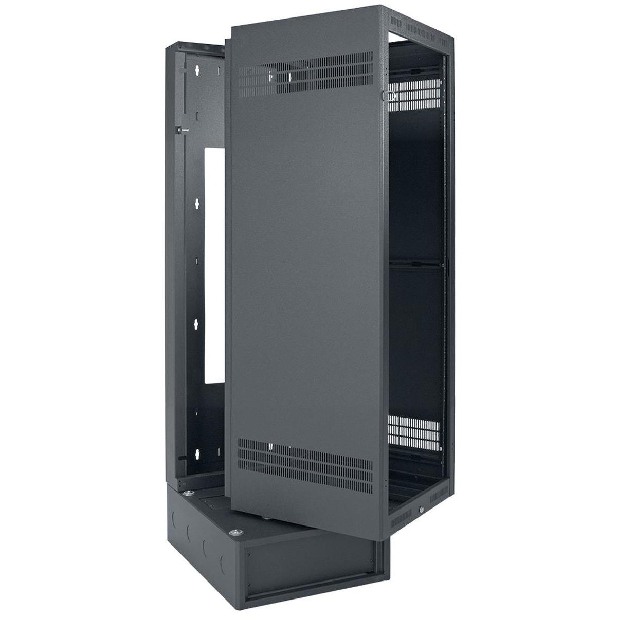 

Lowell Manufacturing LWBR-3532 35U Wall Rack with Base, 32" Depth, Black