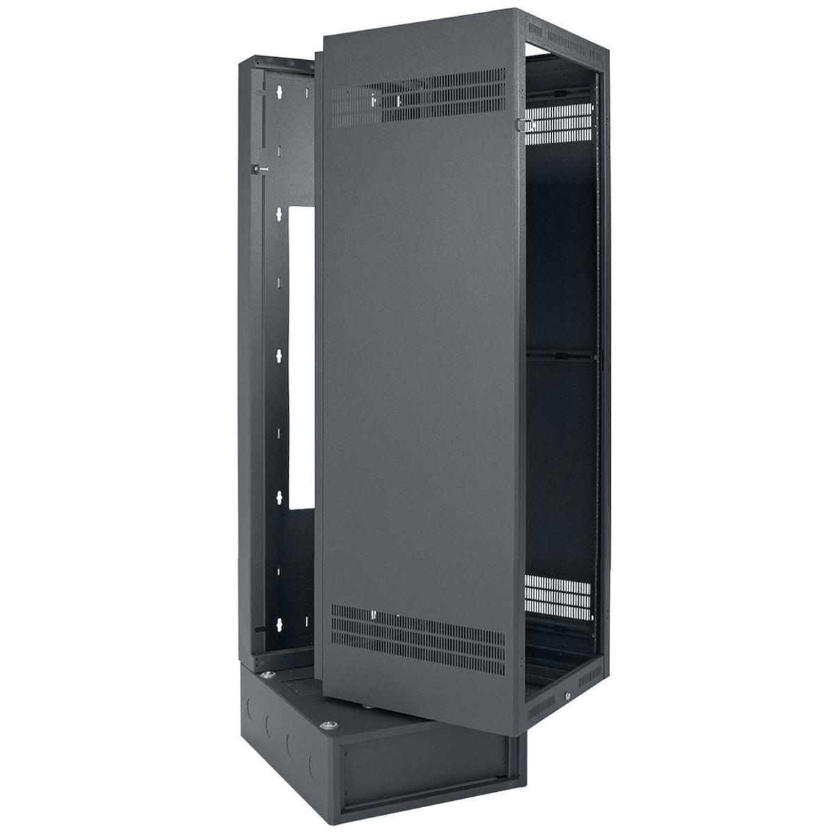 

Lowell Manufacturing LWBR-4032 40U Wall Rack with Base, 32" Depth, Black