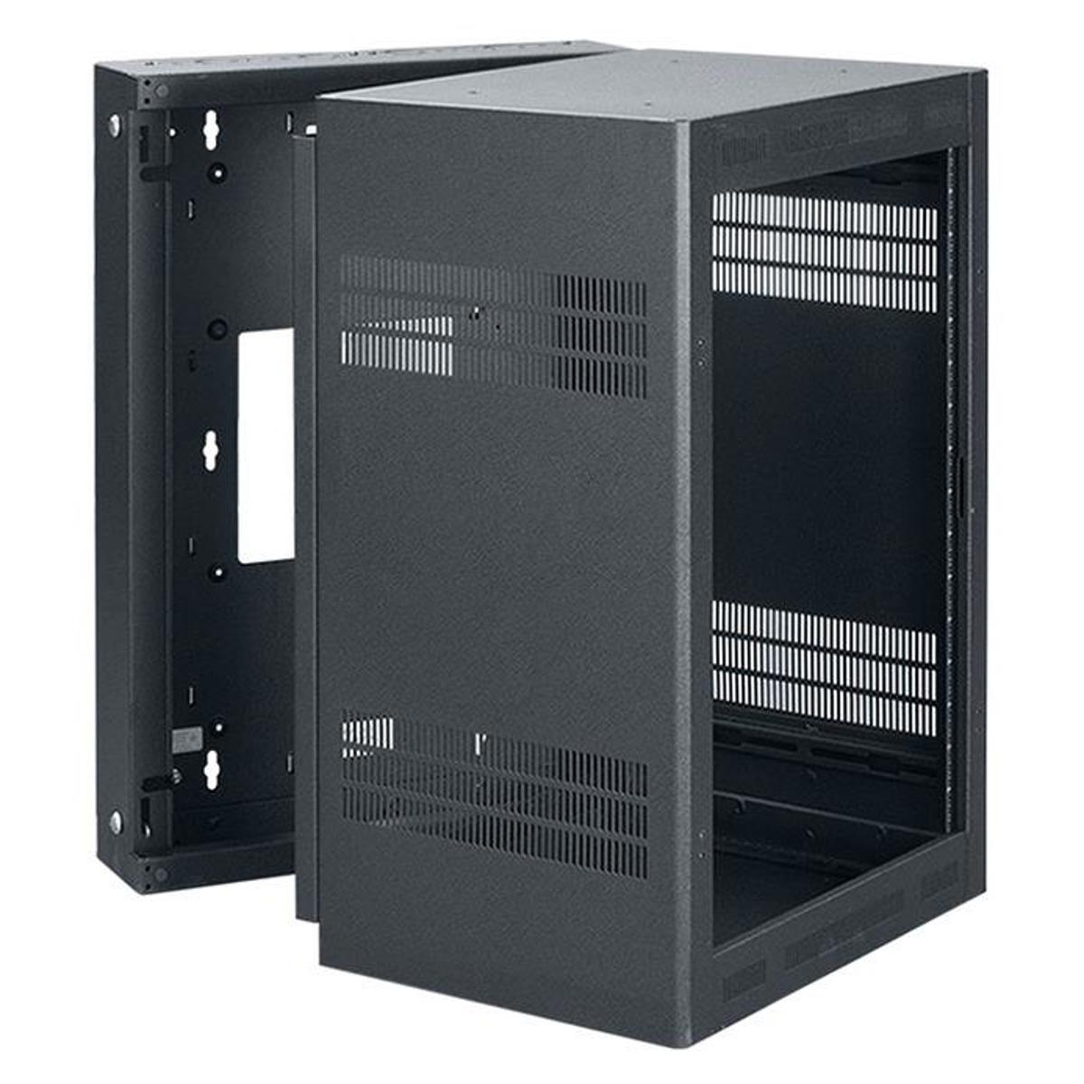 

Lowell Manufacturing LWR-1623 16U Rack-Sectional Wall Mount, 23" Deep, Black
