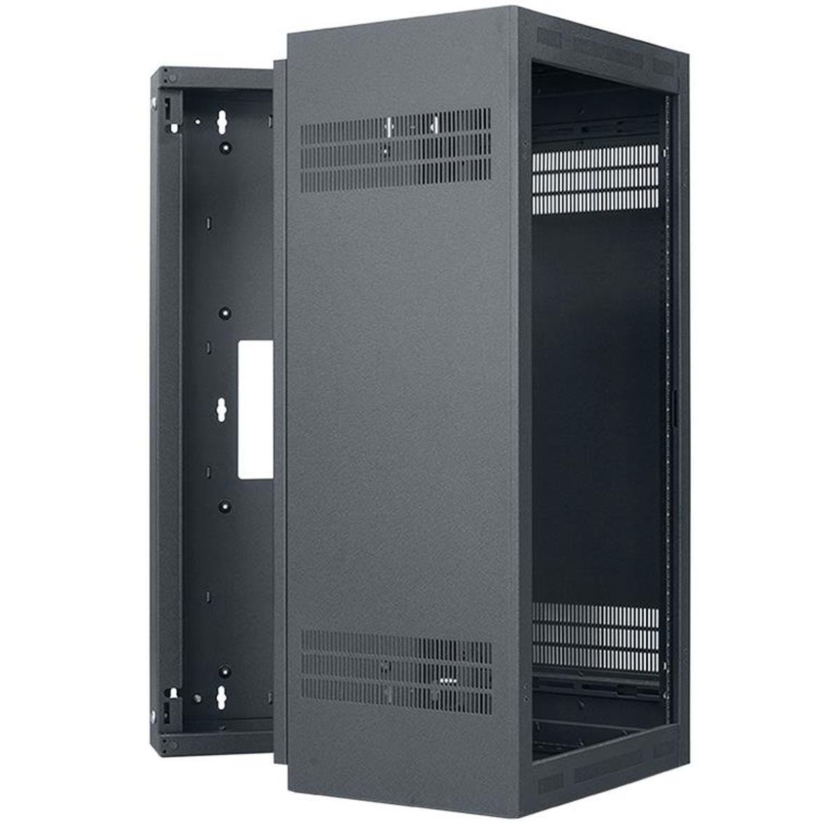 

Lowell Manufacturing LWR-2419 24U Rack-Sectional Wall Mount, 19" Deep, Black