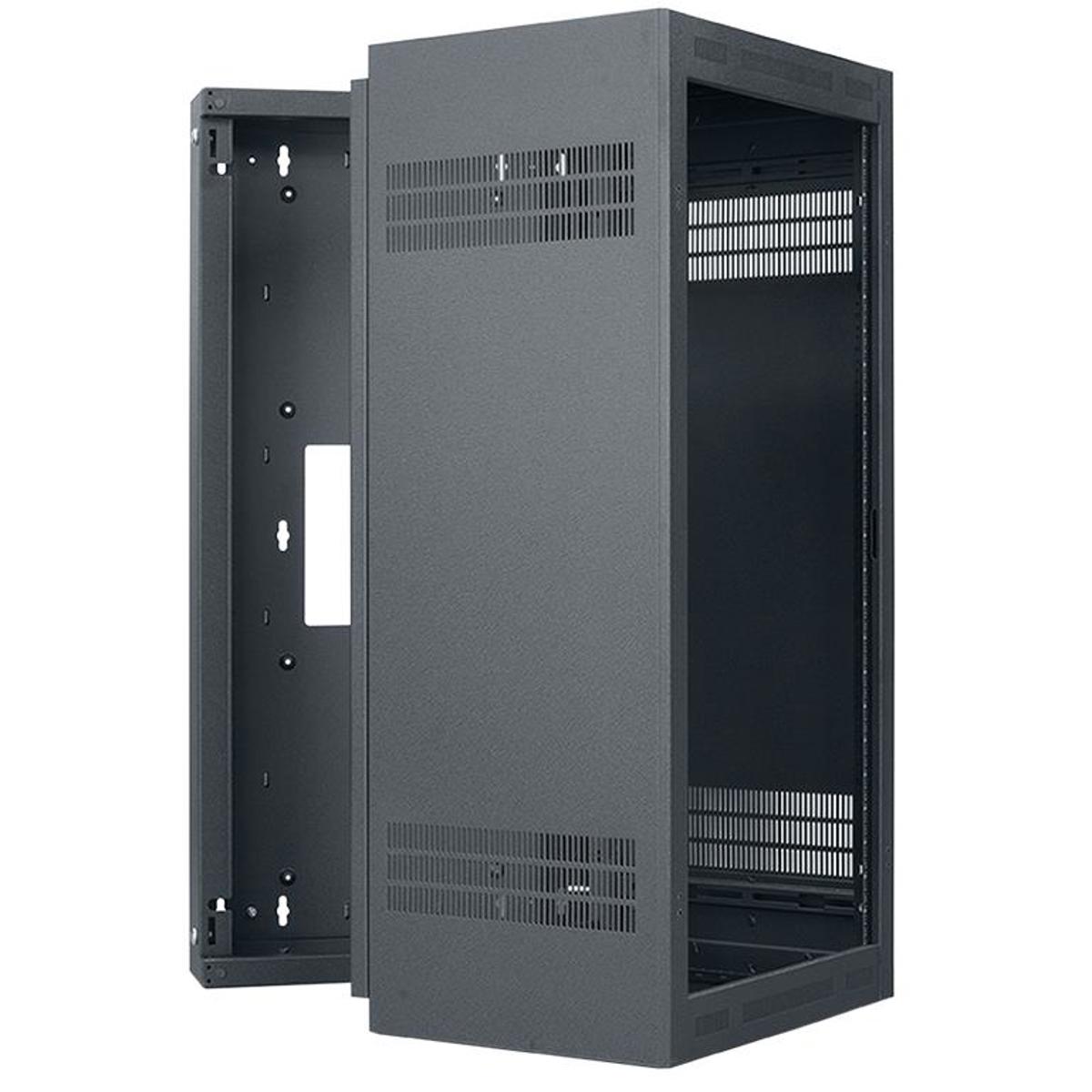 

Lowell Manufacturing LWR-2423 24U Rack-Sectional Wall Mount, 23" Deep, Black