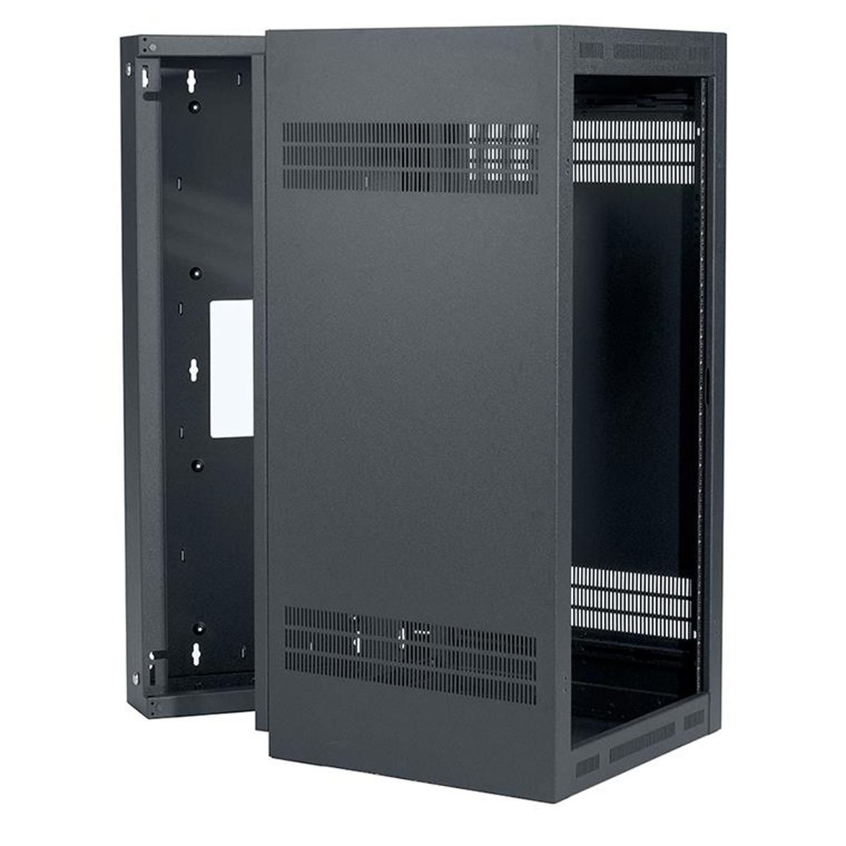 

Lowell Manufacturing LWR-2428 24U Rack-Sectional Wall Mount, 28" Deep, Black