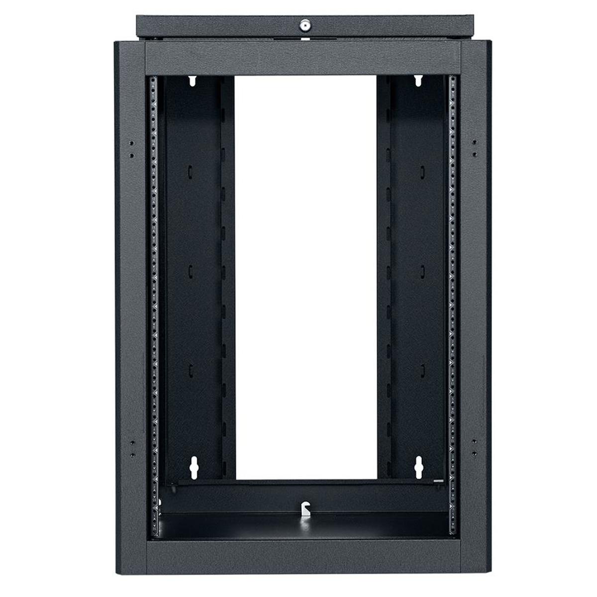 

Lowell Manufacturing LWSR-1622 16U Wall Swing-Open Rack, 22" Depth, Black