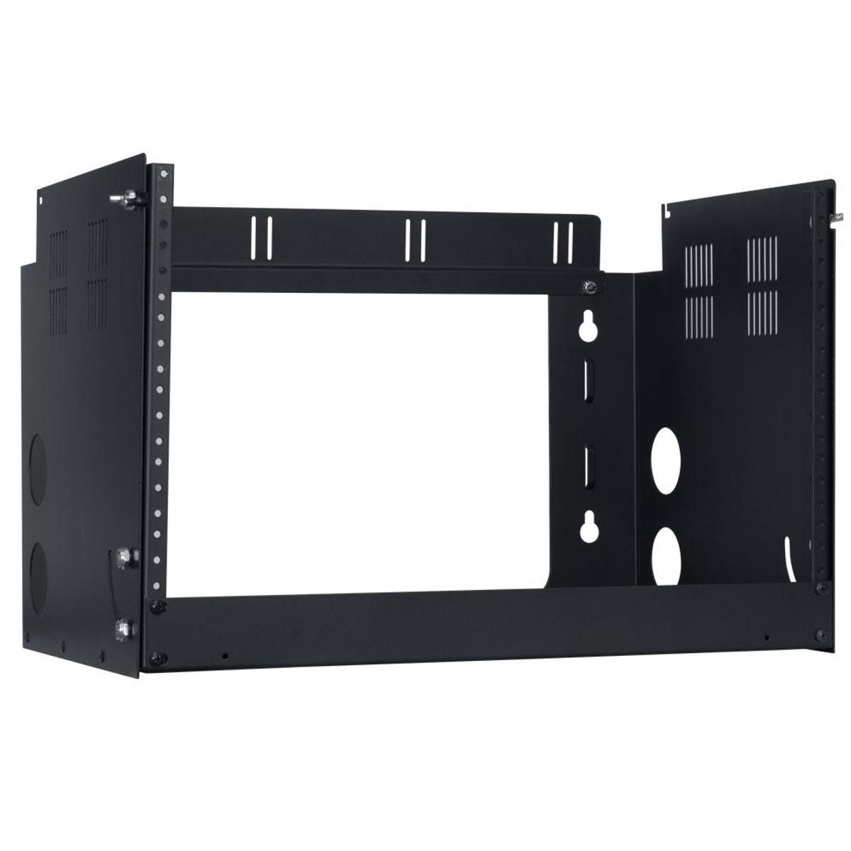 

Lowell Manufacturing PFR-612 6U Pivot-Frame Wall Rack, 12" Deep, Black