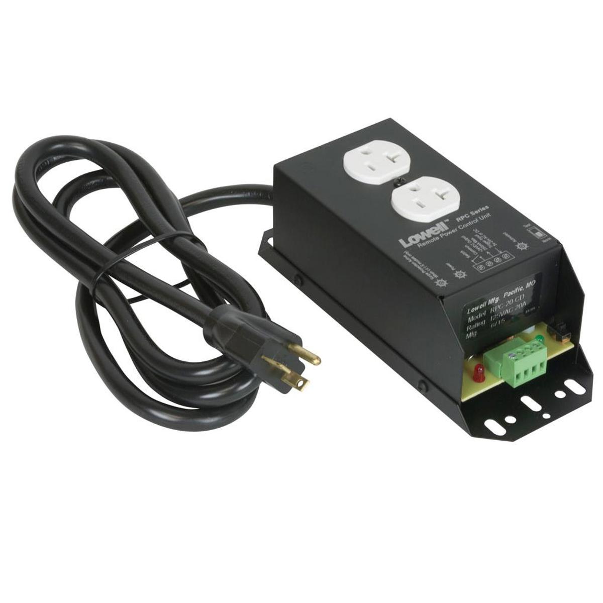 

Lowell Manufacturing RPC-20-CD 20A Low Voltage Remote Power Control, 6' Cord