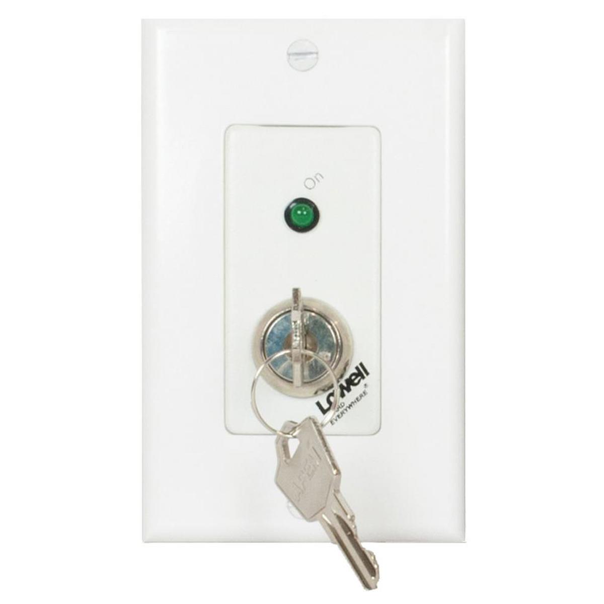 

Lowell Manufacturing RPSW-MKP SPST Key-Switch, Momentary Closure, 1 LED, White