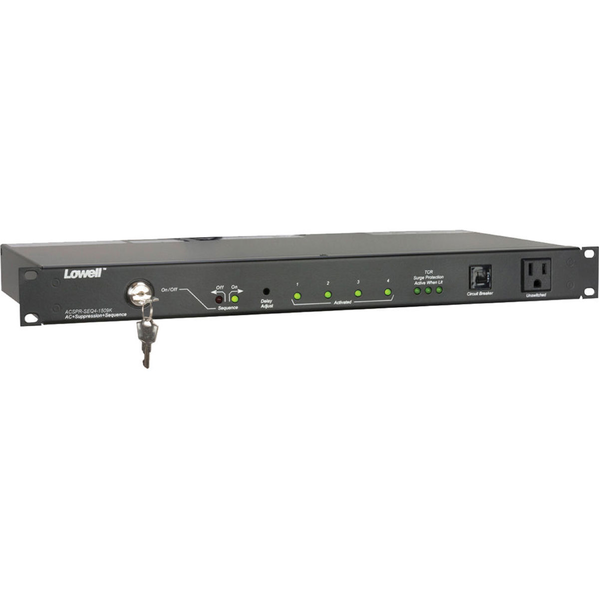 

Lowell Manufacturing ACSPR-SEQ4-1509K 15A Panel, 9 Outlet, Sequencer, Key Switch