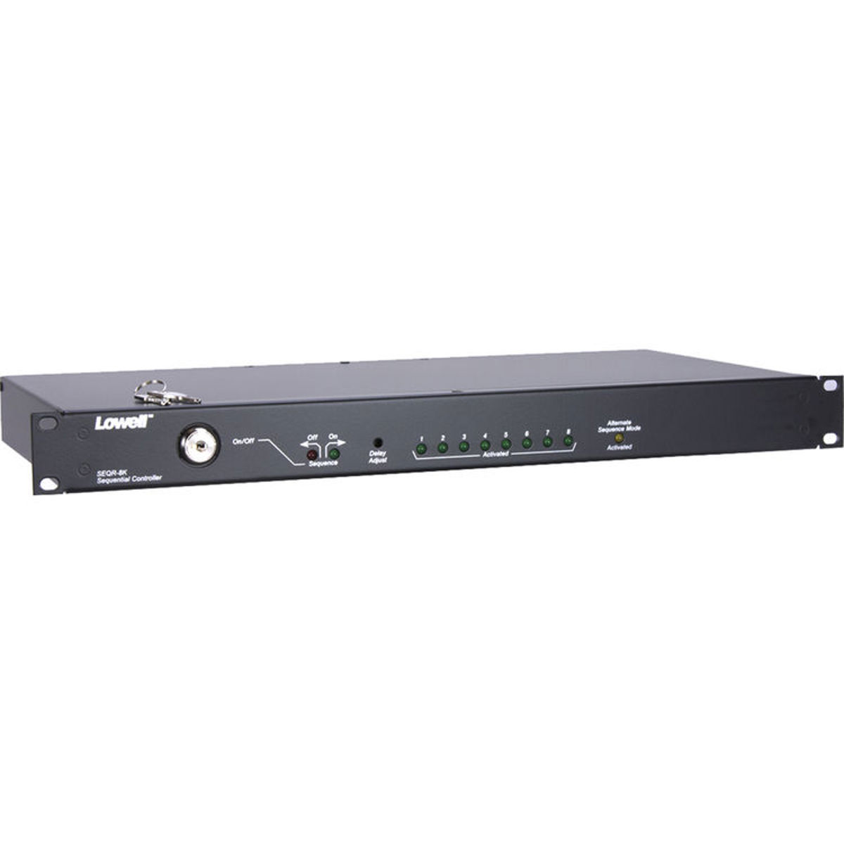 

Lowell Manufacturing SEQR-8K 8-CH Rack Mount Power Sequencer, Rocker Switch/Key