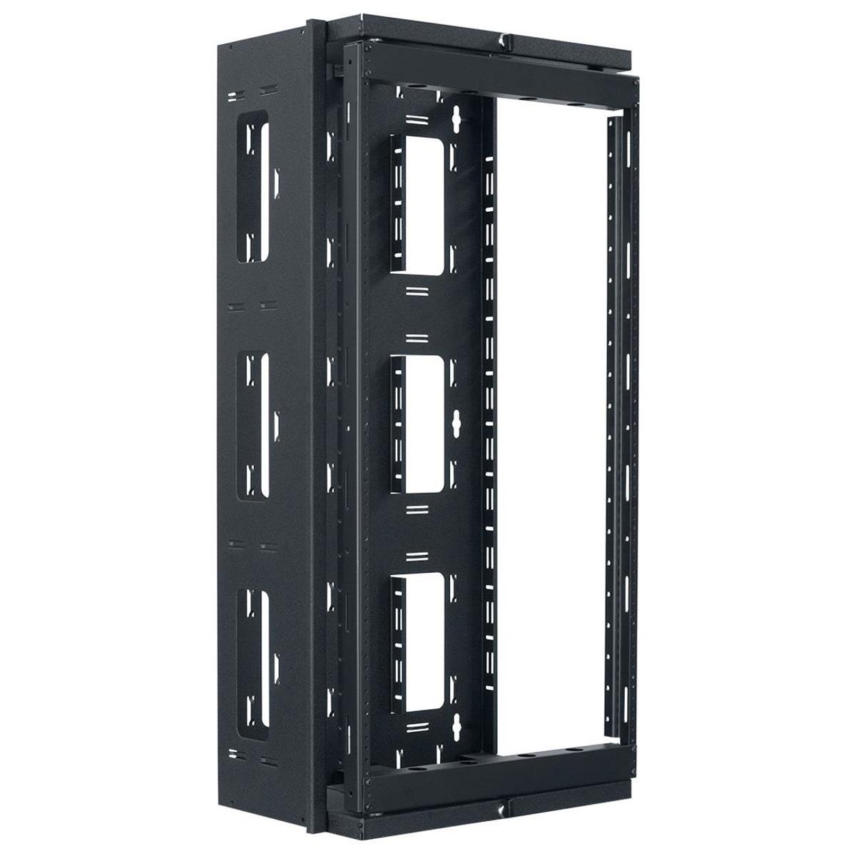 

Lowell Manufacturing SGR-2012 20U Swing-Gate Open Frame Rack, 13" Depth, Black