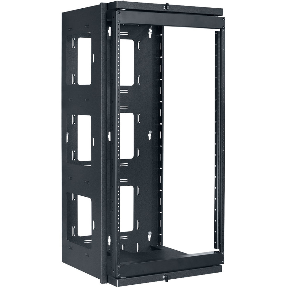 

Lowell Manufacturing SGR-2018 20U Swing-Gate Open Frame Rack, 19" Depth, Black