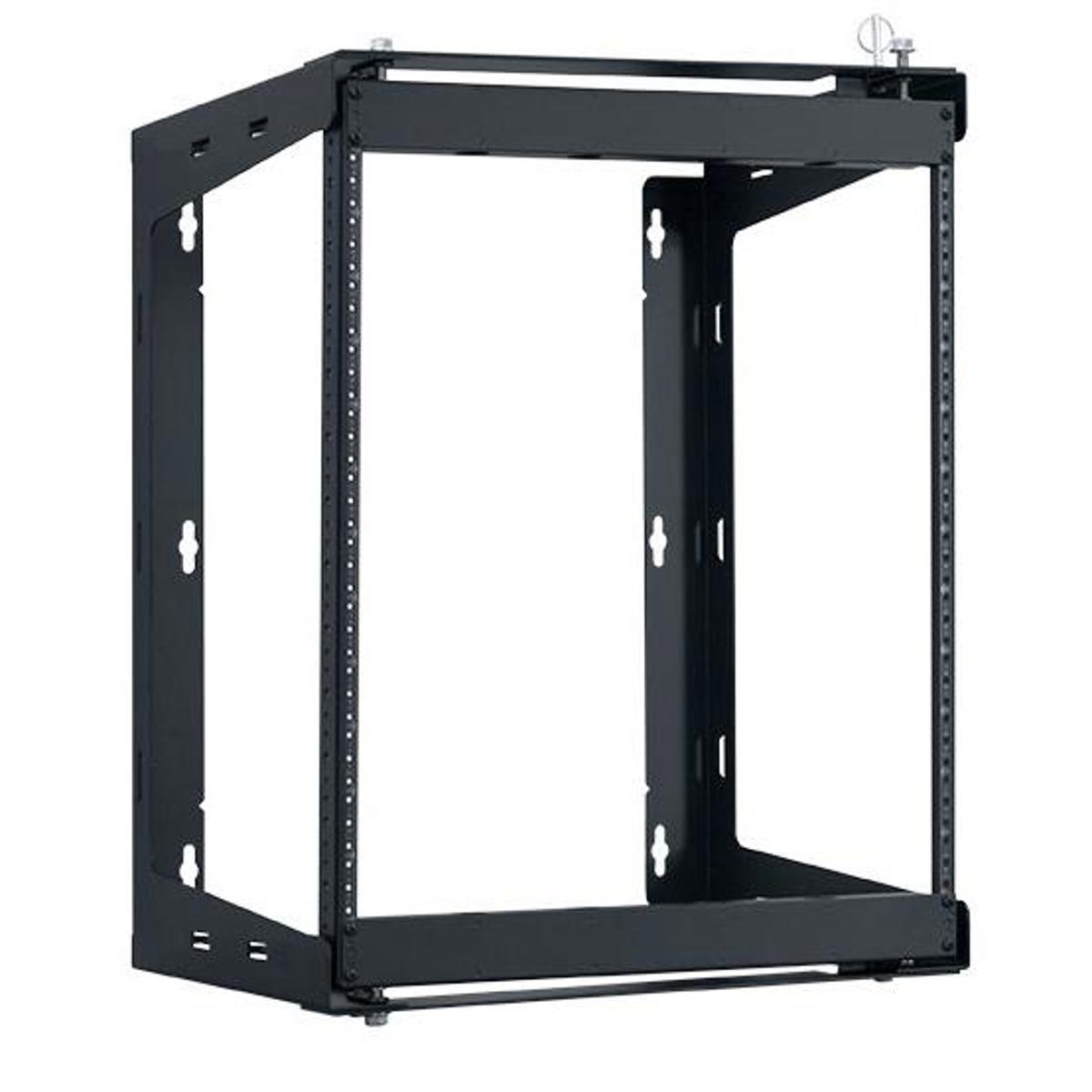 

Lowell Manufacturing SR-1212 12U Swing-Gate Wall Rack, 12" Depth, Black