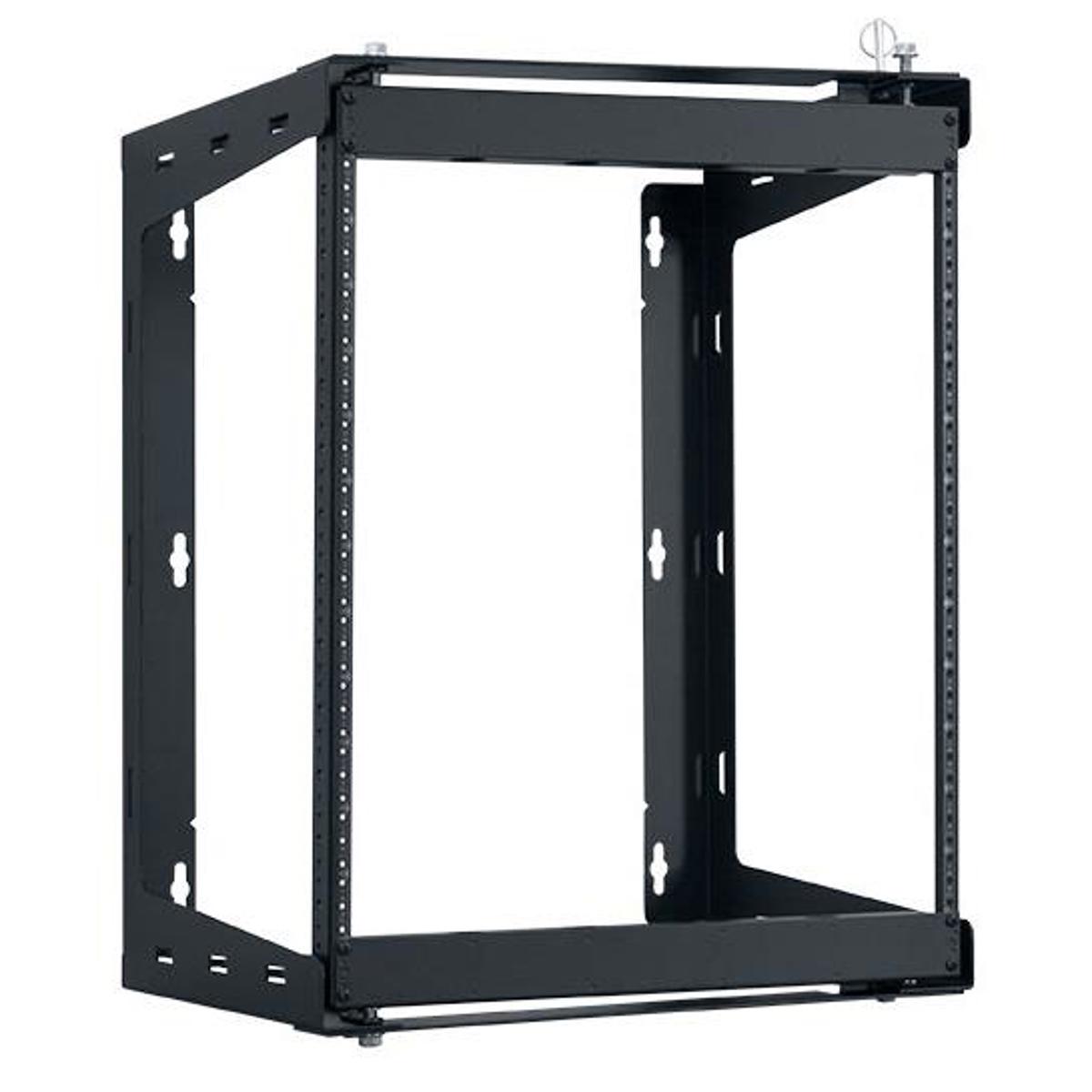

Lowell Manufacturing SR-1224 12U Swing-Gate Wall Rack, 24" Depth, Black