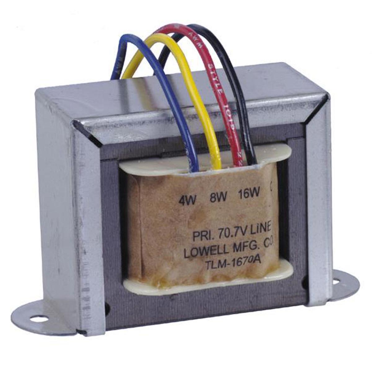 

Lowell Manufacturing TLM-1670A 16W/70V High Performance Transformer