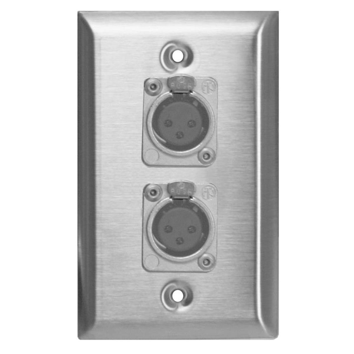 

Lowell Manufacturing WP1-2NC3FD Wall Plate with Two NC3FDL Female Connector