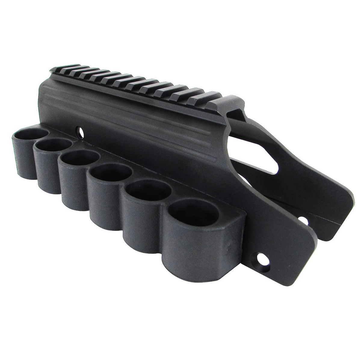 

Lyman TacStar Shotgun Rail Mount with SideSaddle Mossberg 500 and 590, Matte Bk