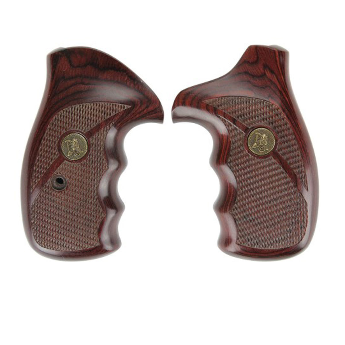 

Lyman Renegade Wood Laminate Grip for S&W K&L Frame Revolver, Checkered Rosewood