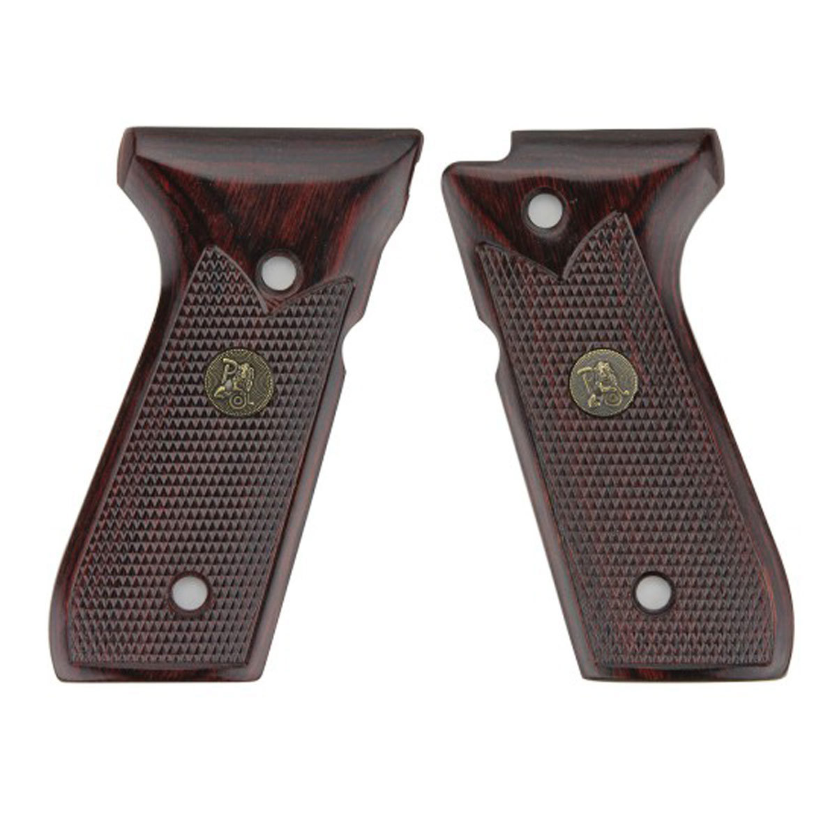 

Lyman Renegade Wood Laminate Grip for Beretta 92 Pistol, Checkered Rosewood