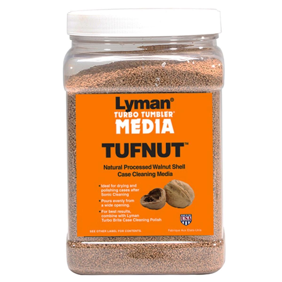 

Lyman Small Tufnut Untreated Tumbling and Cleaning Brass Case Media, 3 lbs