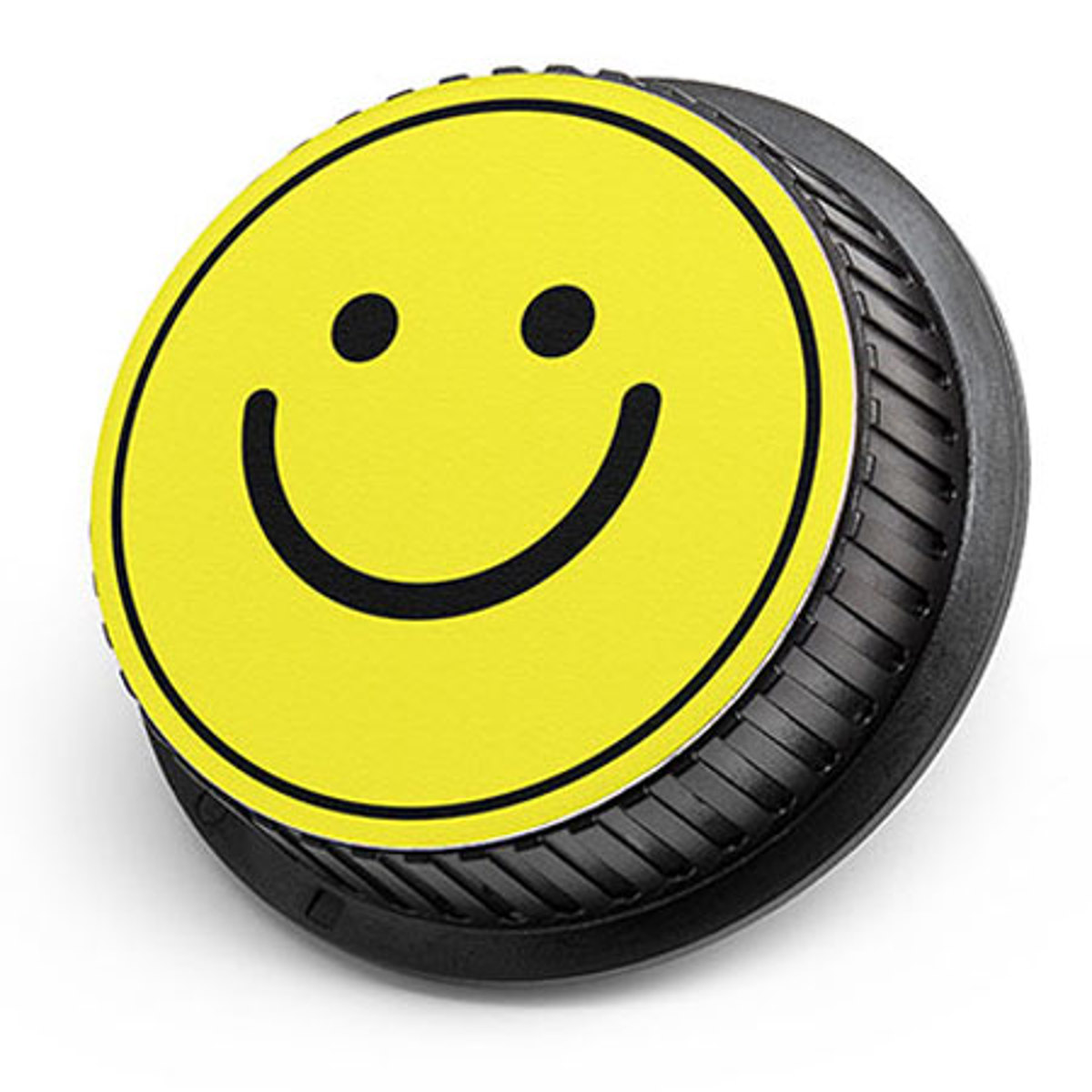 

LenzBuddy Rear Lens Cap for Canon - with Photo of a Happy Face (Yellow)