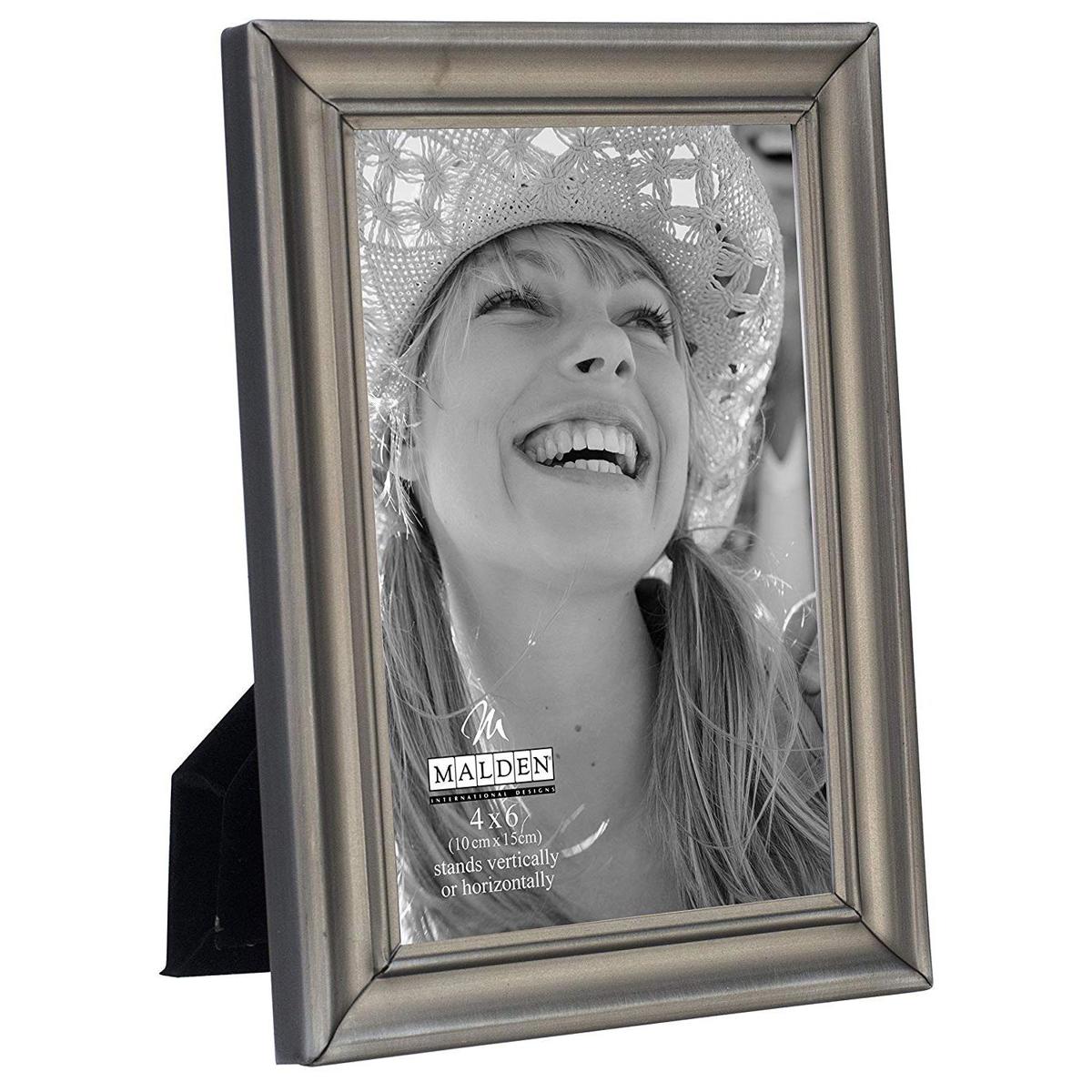 

Malden International Concourse Pewter Metal Picture Frame for 4x6" Photo, Pewter