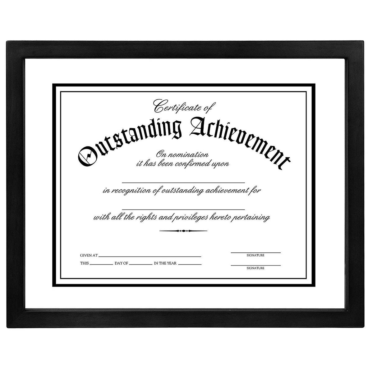 

Malden International Wood Floater Document Frame, Holds 8.5x11" Mat, Black