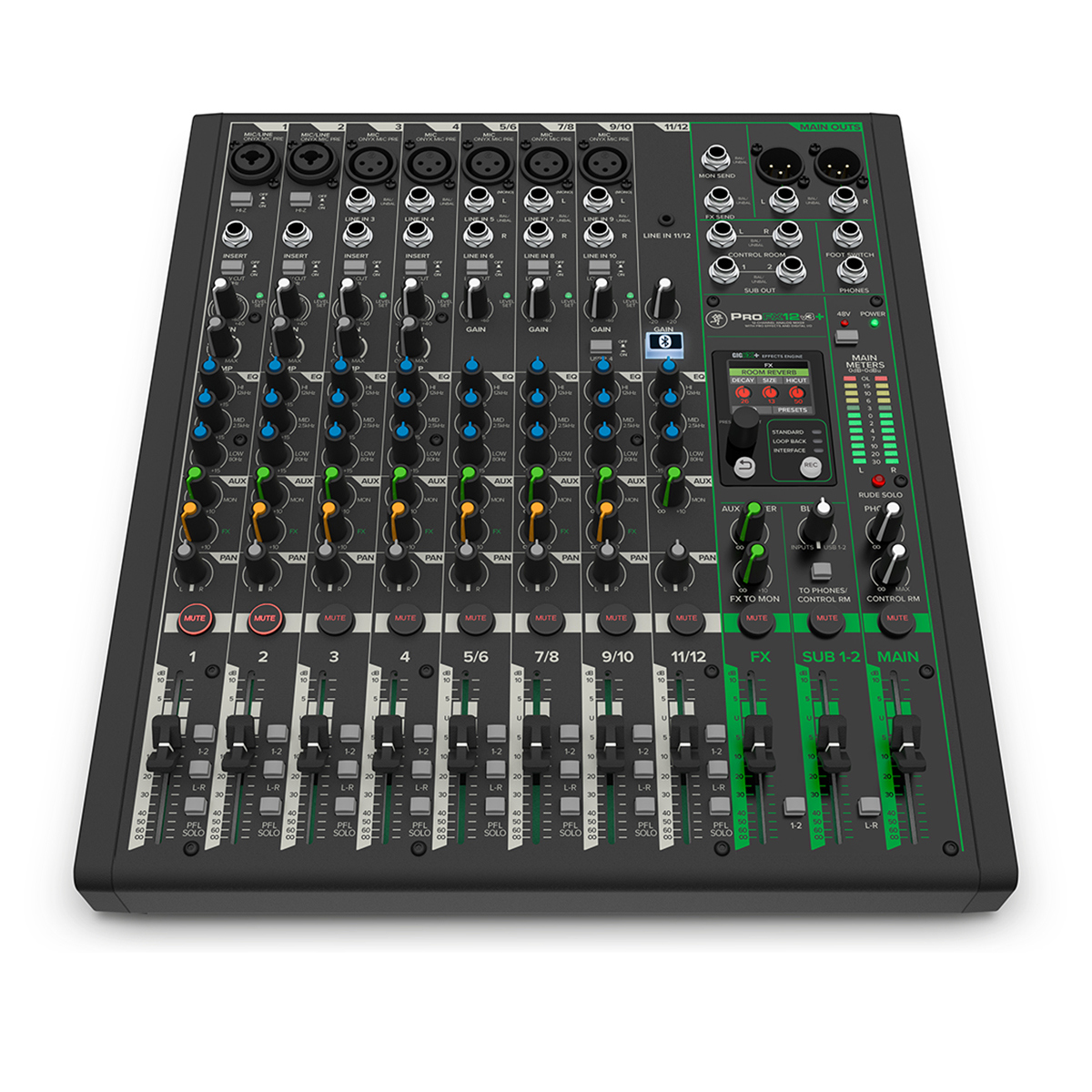 

Mackie ProFX12v3+ 12-Ch Analog Mixer with Enhanced FX, USB Recording & Bluetooth