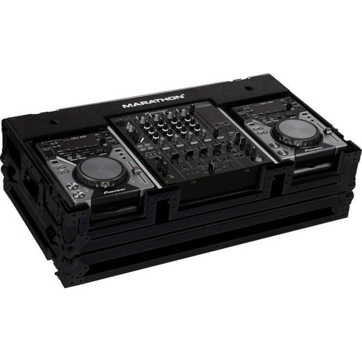 

Marathon Black Series Coffin Case for 2x Small Format CD Players Plus 12" Mixers