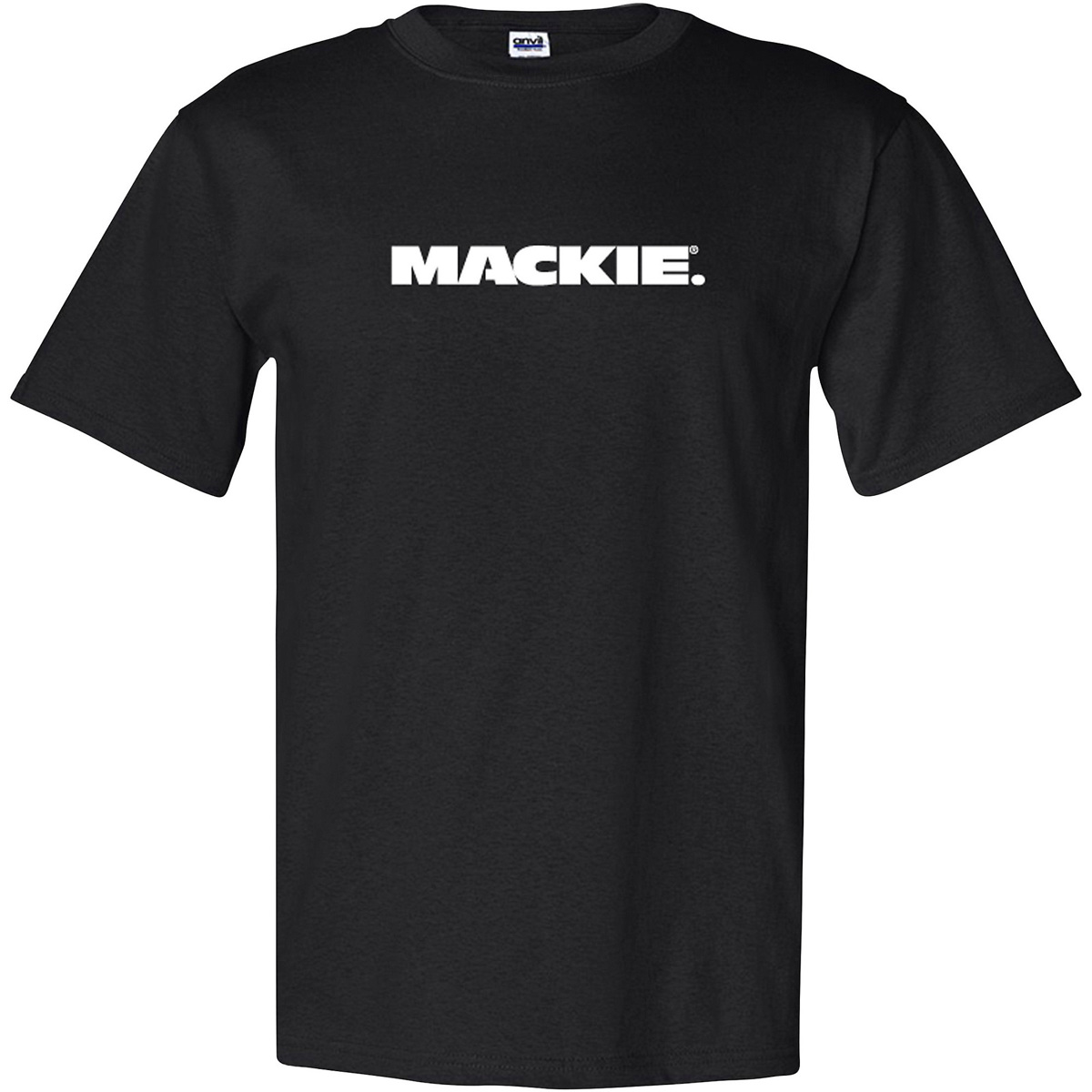 

Mackie Short Sleeve Cotton T-Shirt with White Logo, X-Large, Black