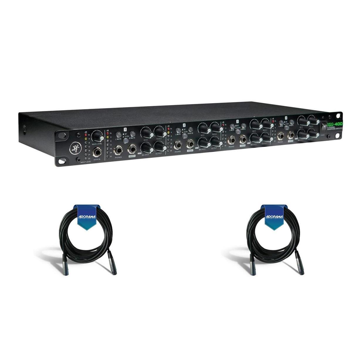 

Mackie HM-400 Rack-Mountable 4-Chanel Headphone Amplifier W/2X 20' XLR MIC Cable