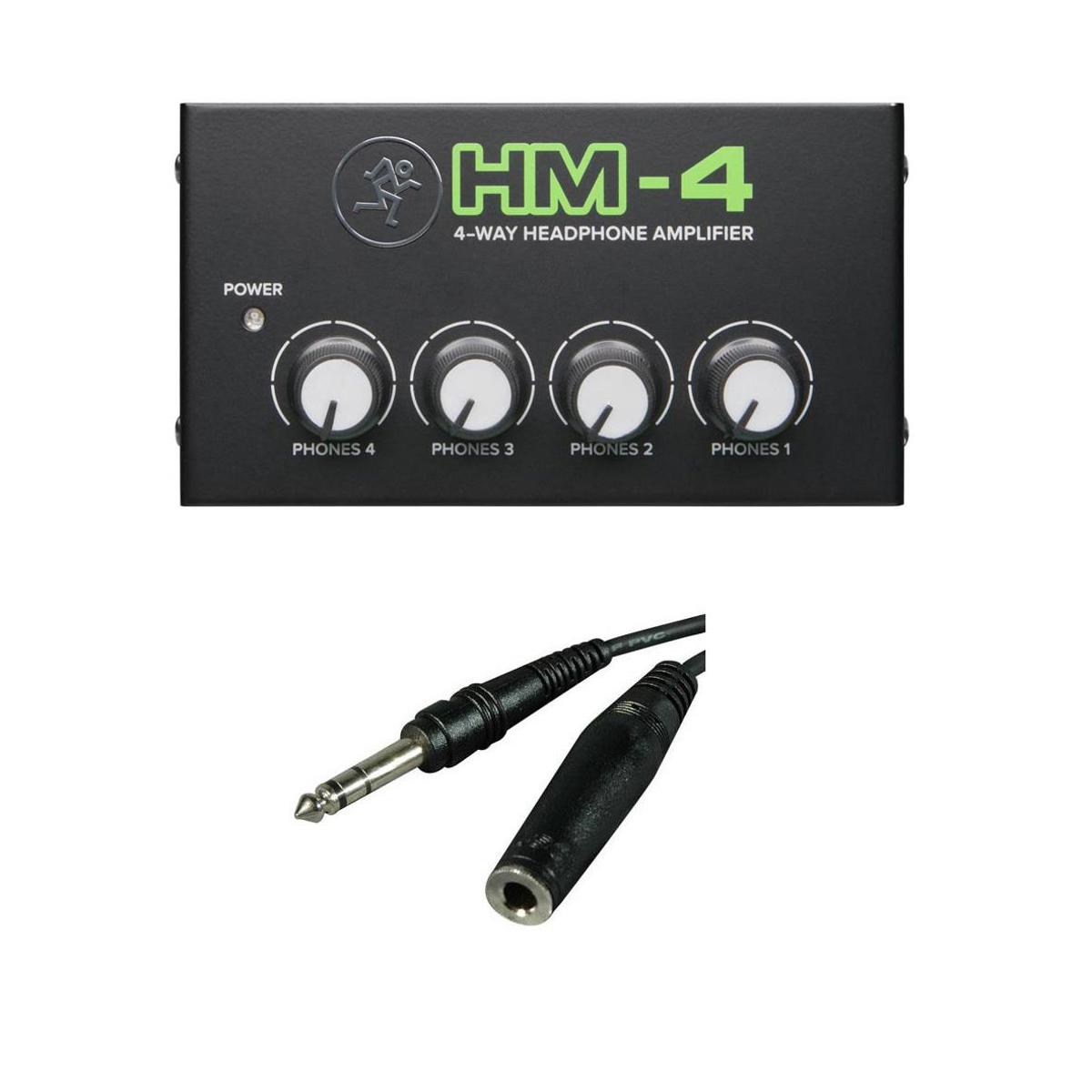 Image of Mackie HM-4 4-Way Headphone Amplifier With TRS Headphone Cable