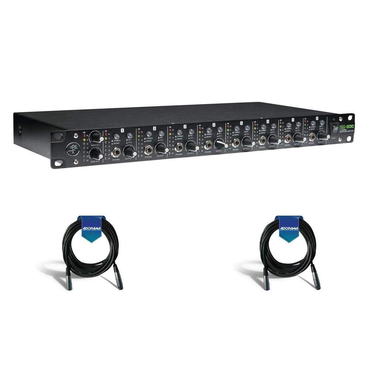 

Mackie HM-800 Rack-Mountable 8-Channel Headphone Amplifier W/2X 20'XLR MIc Cable
