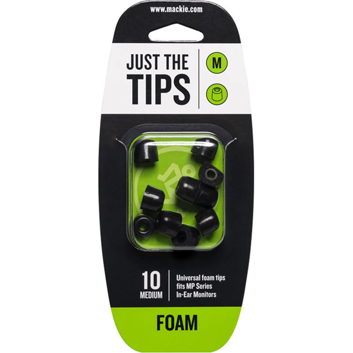 

Mackie Foam Tips Kit for MP Series In-Ear Headphones, 10 Tips, Medium