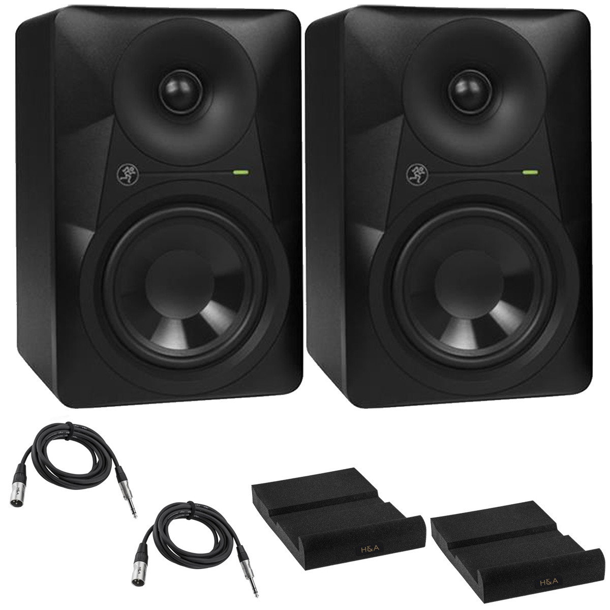 

Mackie 2x MR524 5" Powered Studio Monitor with Isolation Pads & Cables